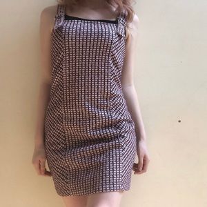 PURPLE STITCHED OVERALL DRESS